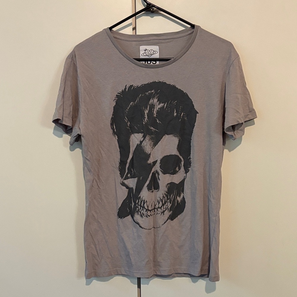 David Bowie Custom T Shirt NWOT Size L 100% cotton